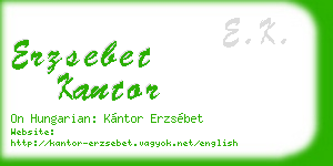 erzsebet kantor business card